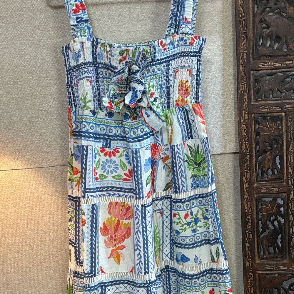 FARM Rio Multicolor Floral Patchwork Dress